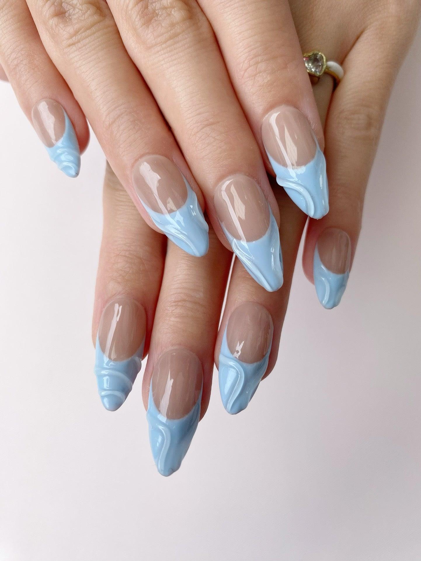 Ice Dream - GO2NAIL  MEDIUM ALMOND PressOnNails