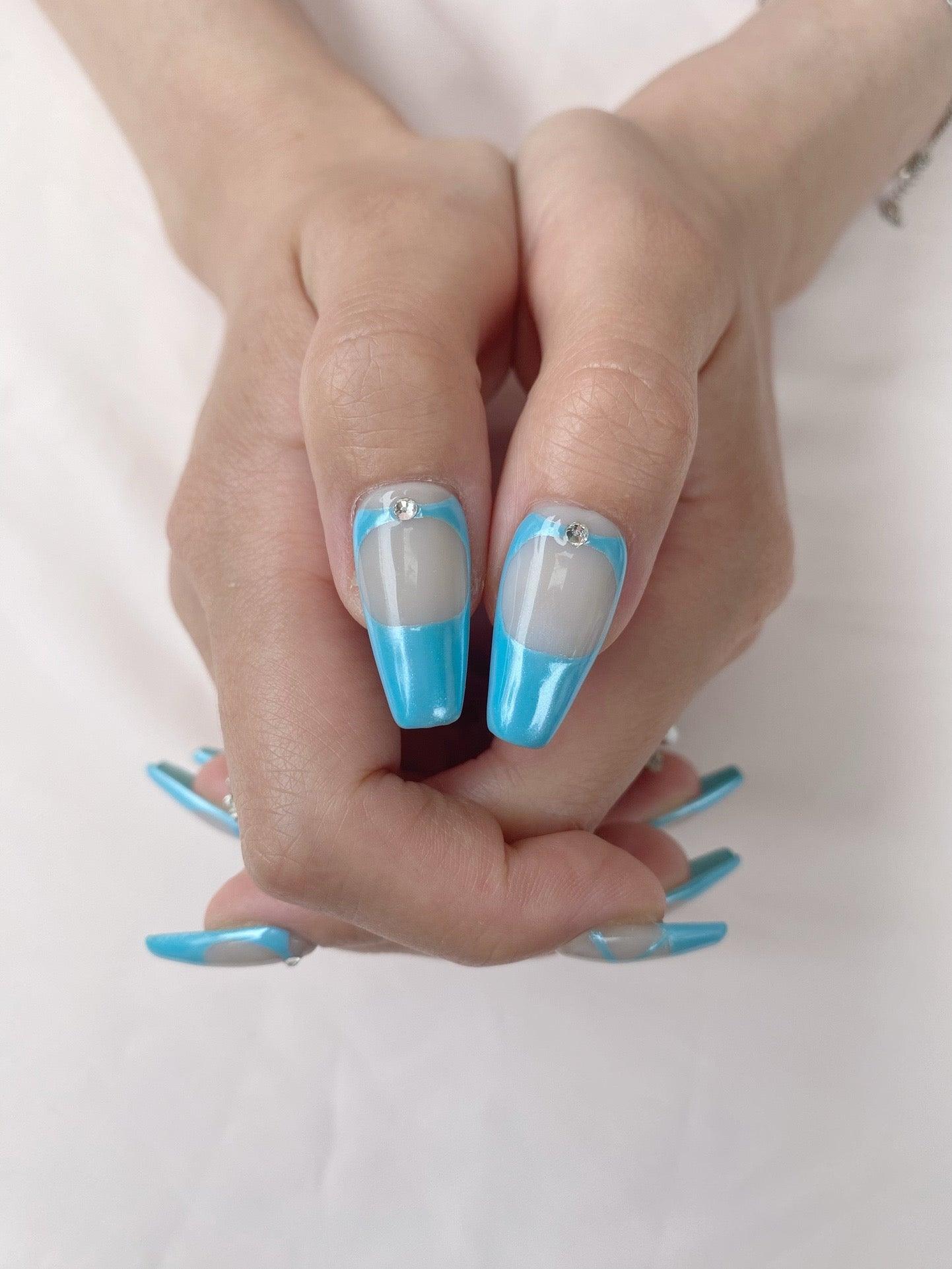 Sky Dance - GO2NAIL  LONG SQUARE PressOnNails