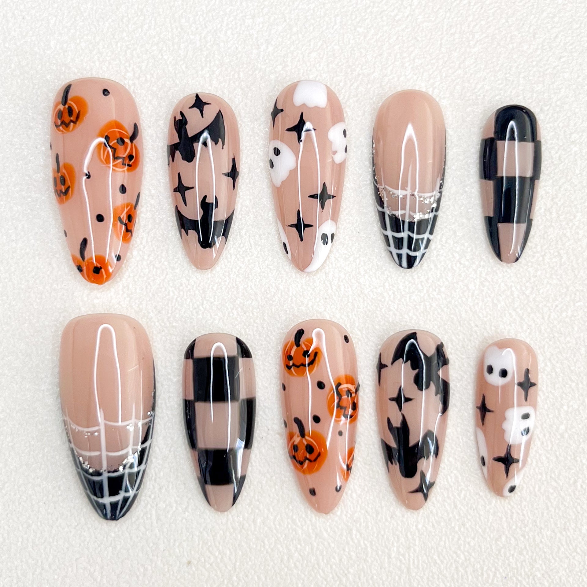 Spooky Chic - GO2NAIL  LONG STILETTO PressOnNails