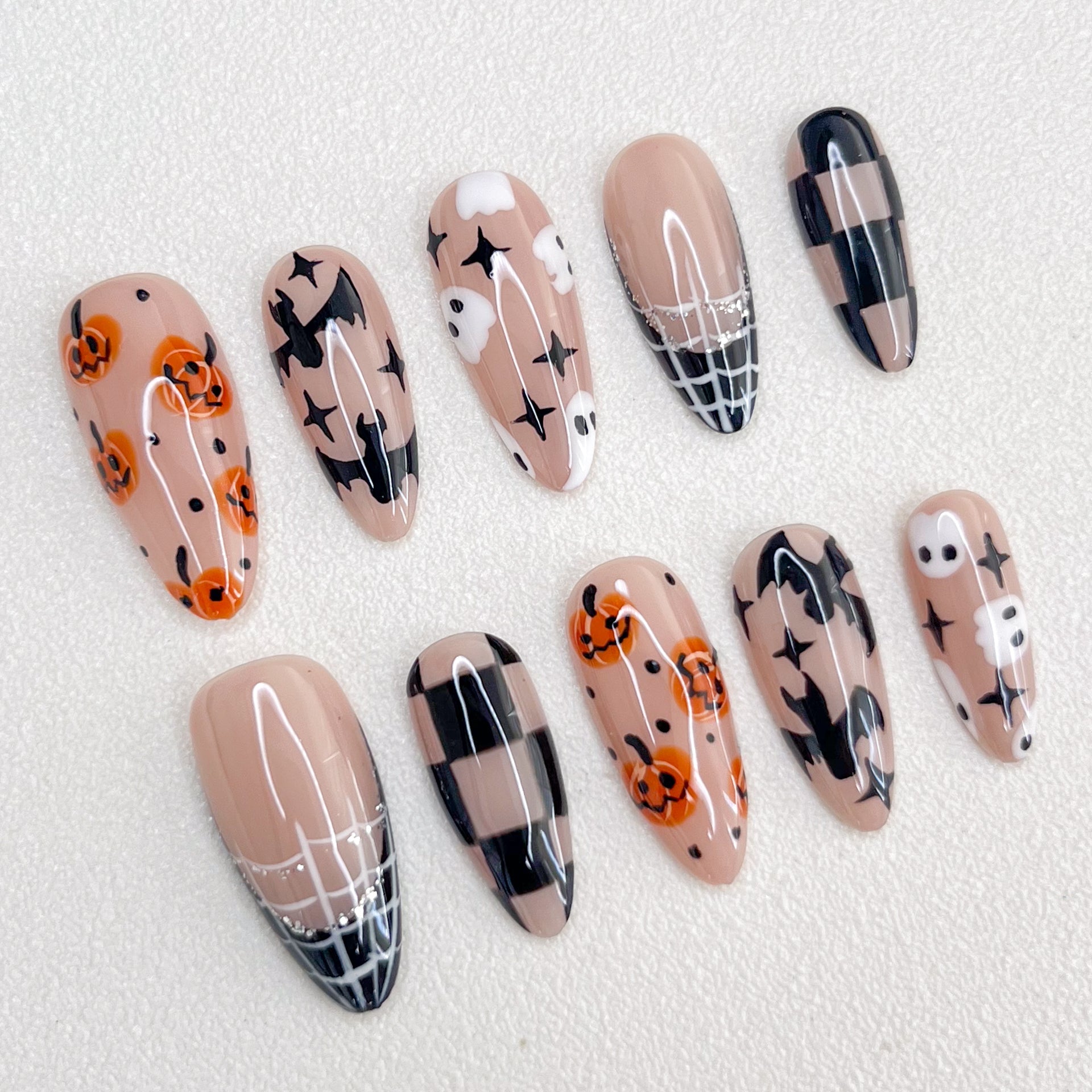 Spooky Chic - GO2NAIL  LONG STILETTO PressOnNails